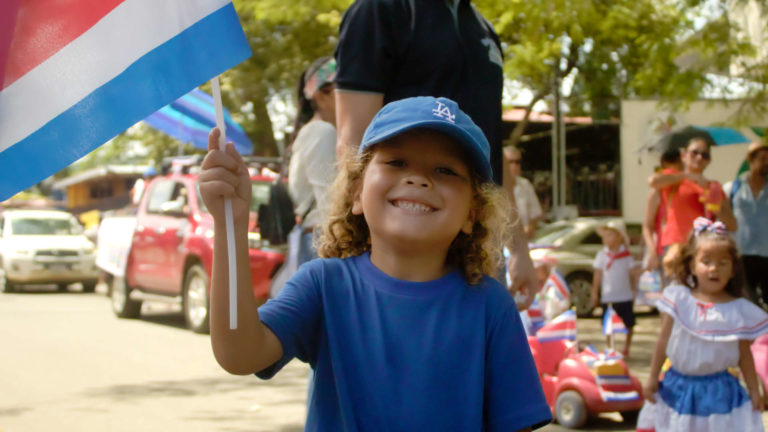 little boy during costa rica parade